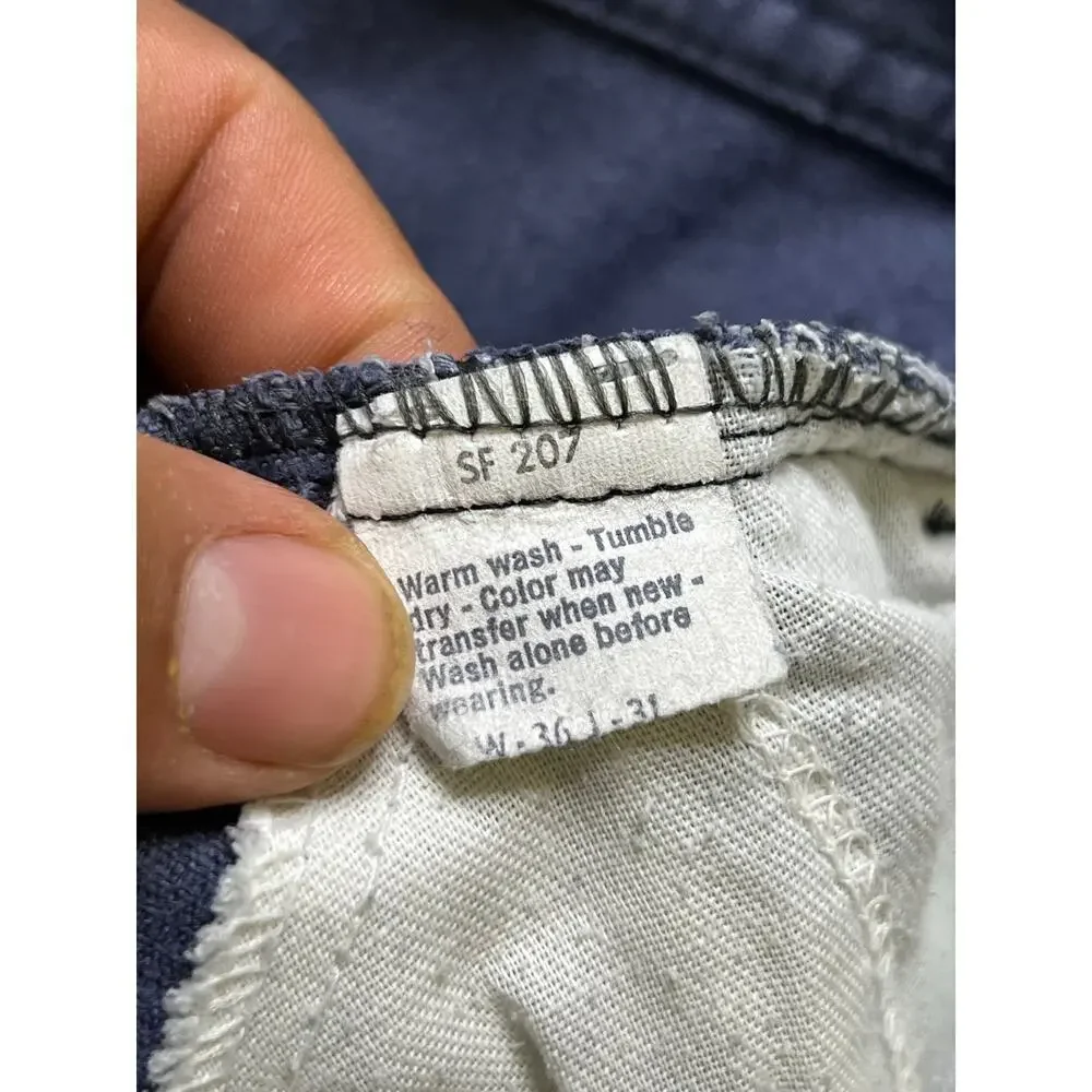 VTG 1980s Levi's 646 Flared Corduroy Trousers Navy Cotton 36W x‎ 31L